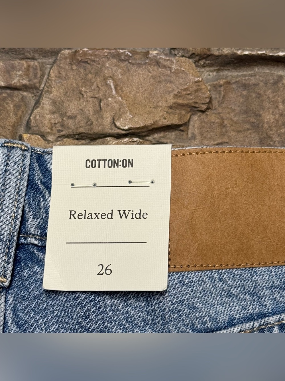 NEW Cotton: On Relaxed Wide Leg Jeans Womens 26 Blue Mid Rise Medium wash NWT - Picture 3 of 12